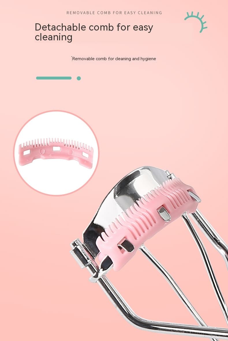 Natural Curling Eyelash Curler With Comb Girls Eyelash Beauty Auxiliary Tools Portable Wide Angle Eyelash Curler 11