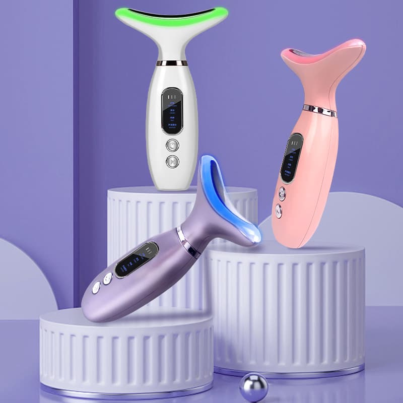 Neck Beauty Instrument Charging Color Light V Face Massage Instrument - alternate view